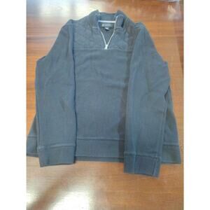 INC International Concepts Black Sweater Quarter Zip Size Medium